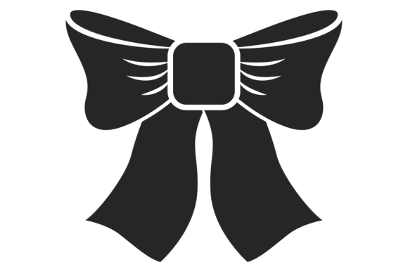 Black Bow Graphic for Crafting