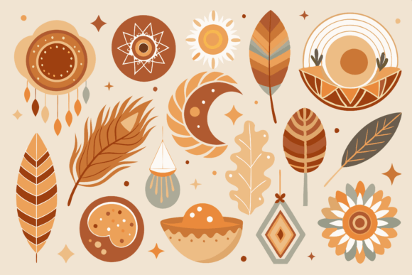 Boho-inspired Decorative Elements: Graphics Freebies for Sellers
