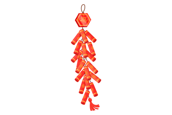 Chinese Firecrackers Graphics for Festive Branding