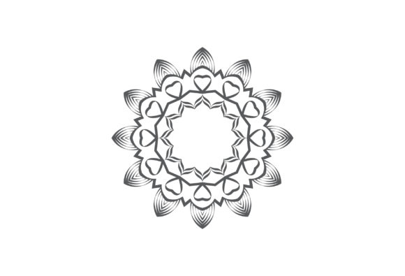 Cute Mandala Flower Decorative Ornament: Graphics & Illustrations