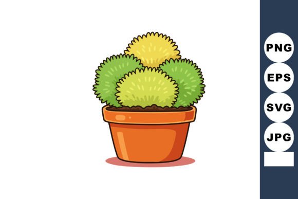 Decorative Cactus Plants in Terracotta P Graphics