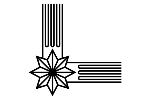 Decorative Corner Geometric Star Element