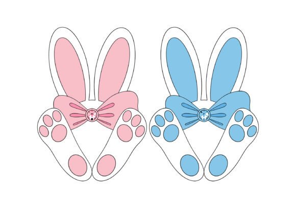 Easter Bunny Decorative Design Graphics & Illustrations