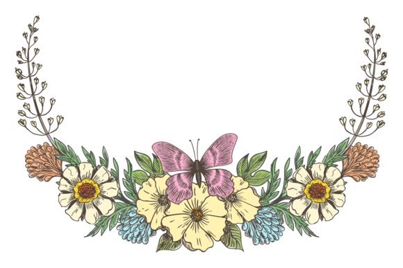 Floral Wreath Graphics & Illustrations