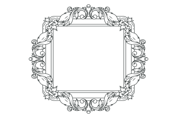 Flourish Filigree Frame Graphics for Handmade Creators