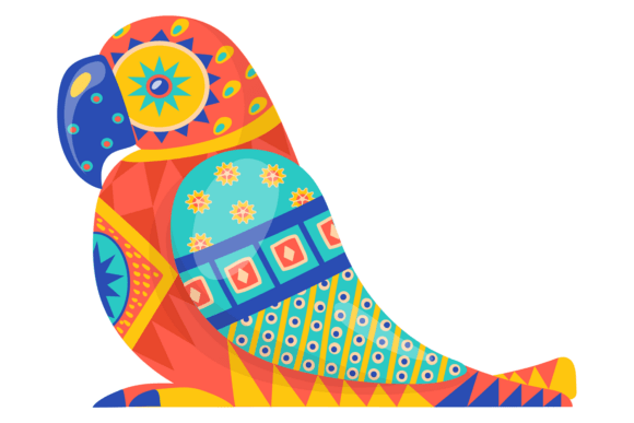 Folk Bird Ornate Figure