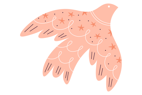 Folk Pattern Bird Element Graphics for Crafters