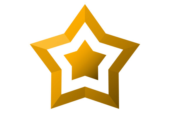 Golden Star Icon for Modern Graphics and Illustrations