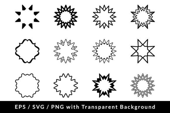 Multi Pointed Star Graphic for Branding and Marketing