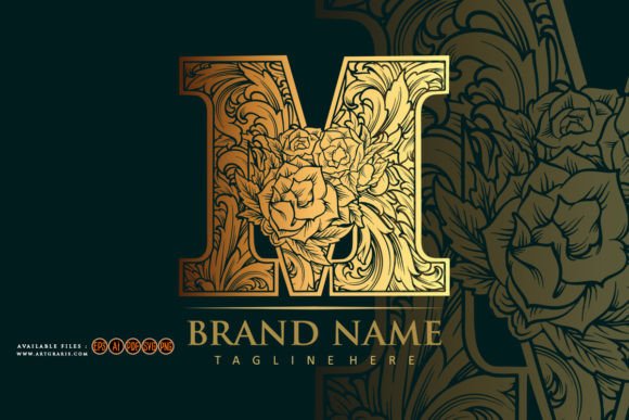 Old Monogram Letter Decorative Capital
