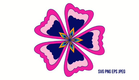Pink Decorative Flower Graphics for Digital Sellers