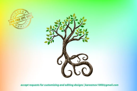 Tree Logo for Decorative Graphics and Illustrations