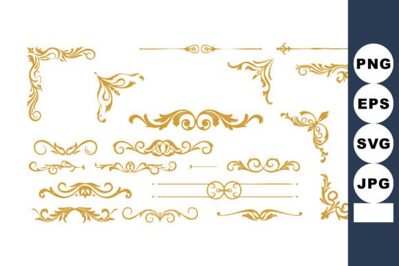 Vintage Gold Ornamental Borde Graphics