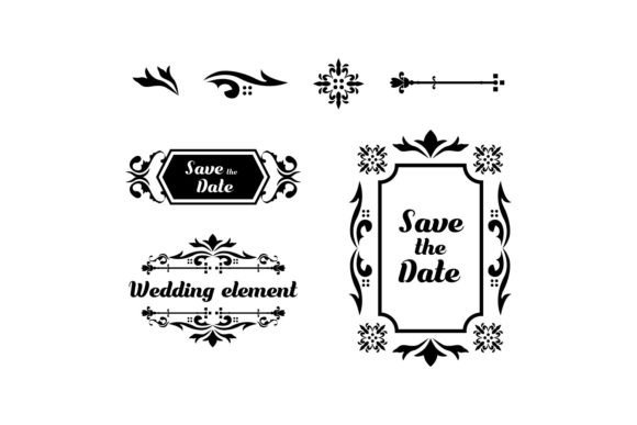 Vintage Wedding Set for Embroidery