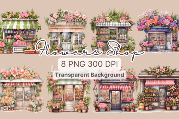Watercolor Flowers Graphics for Branding